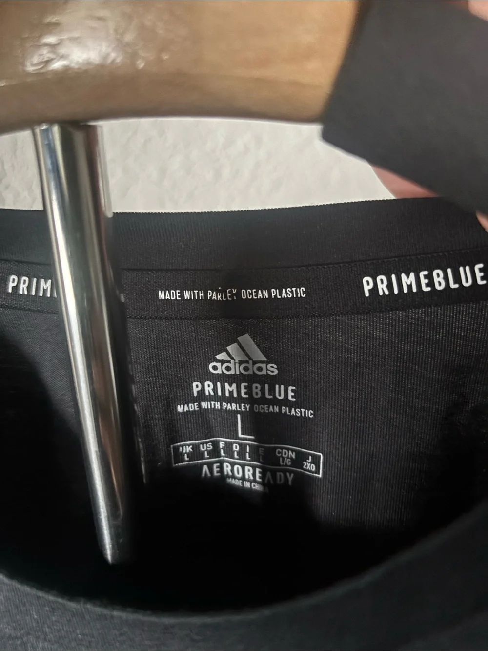 Adidas Primeblue AEROREADY Running Tee Black Performance Shirt Mens Large